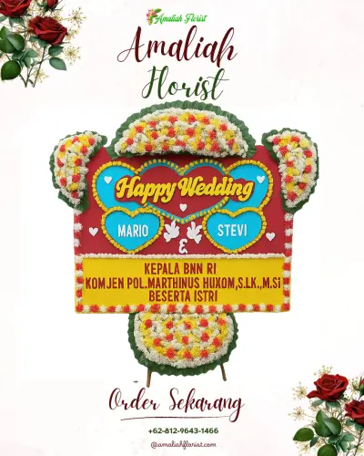 Karangan Papan Bunga Pernikahan di Swiss-belhotel Serpong